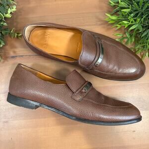 Bally Men's Welmin Brown Leather Loafers Size 9